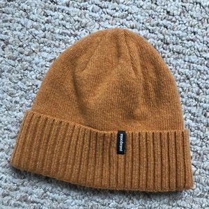 Patagonia mustard wool beanie